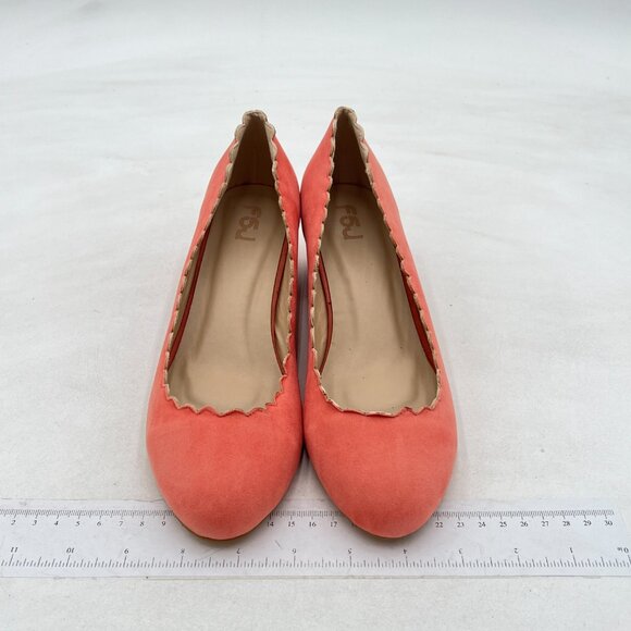 FSJ Light Orange Chunky Low Heel Closed Toe Slip On Formal Office Pumps - Picture 2 of 7